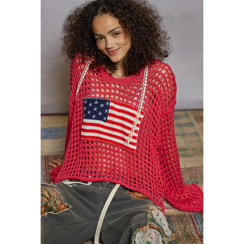 UST319 FCH Pol V-Neck Long Sleeve Hoodie Sweater Various Sizes